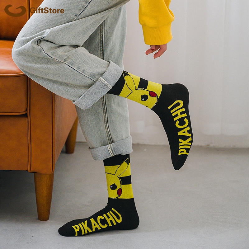 Novelty Pokemon Go Pikachu Socks AnkleTrainer Shoe Liners For Girls Women 