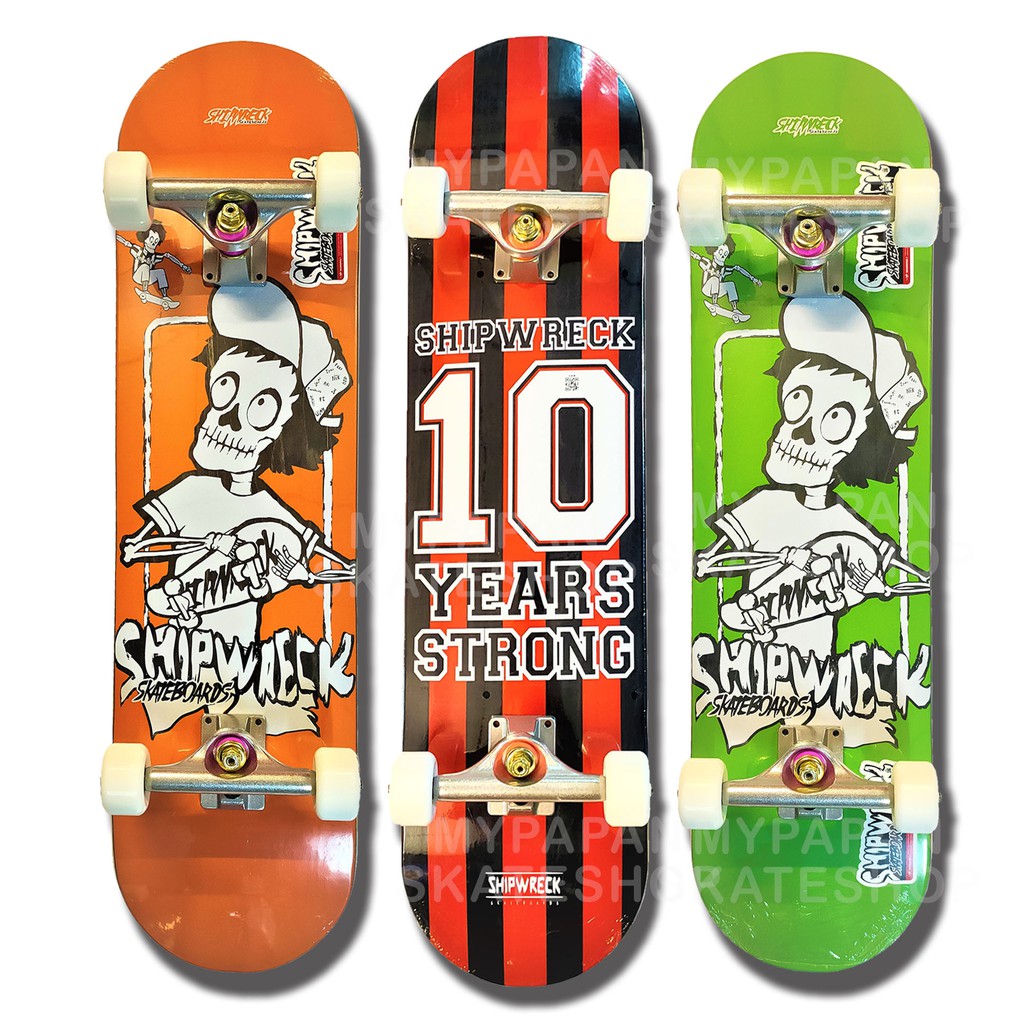 SHIPWRECK SKATEBOARDS COMPLETE SET 7 LAYER CANADA MAPLE WOOD 8.0 & 8.25