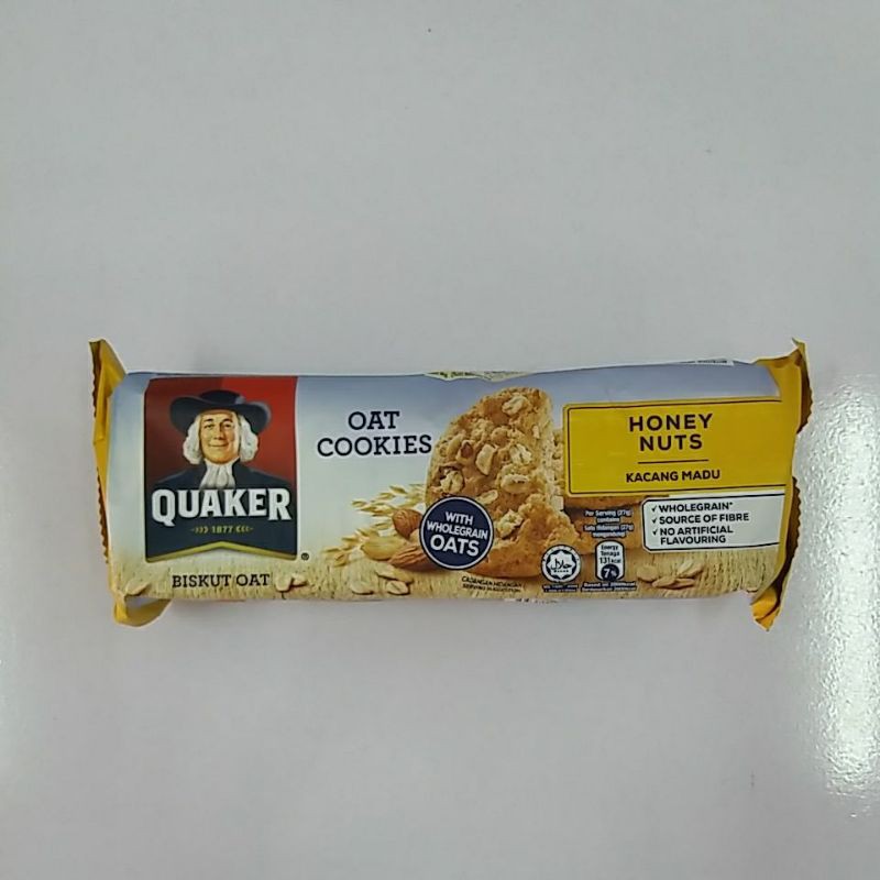 Quaker Oat Cookies Honey Nuts 108g Shopee Malaysia