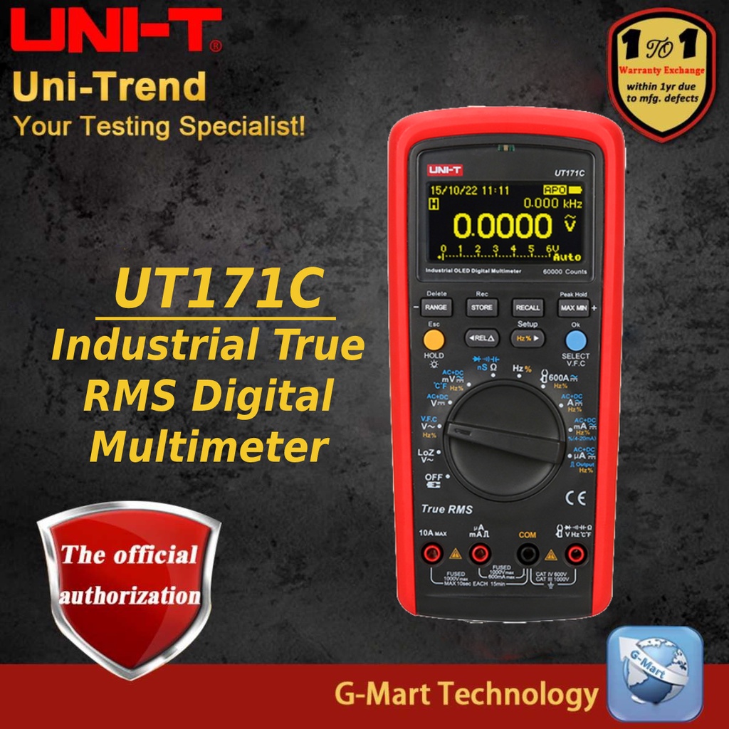 UNI-T UT171C Industrial True RMS Digital Multimeter | Shopee Malaysia