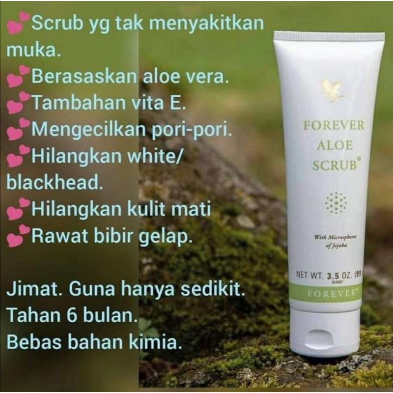 Ready Stock Local Seller Forever Living Aloe Scrub Daily Scrub For Blackhead Whitehead Acne No More Shopee Malaysia