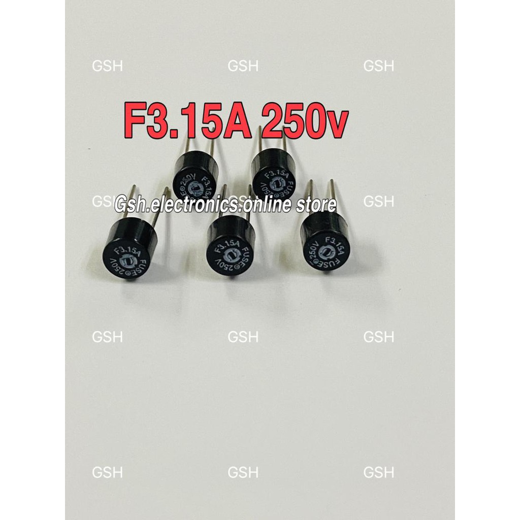 Pack of 5, T3.15A 250V, T3.15 250V, T3.15A250V Cartridge Ceramic Fuse, 6X30mm