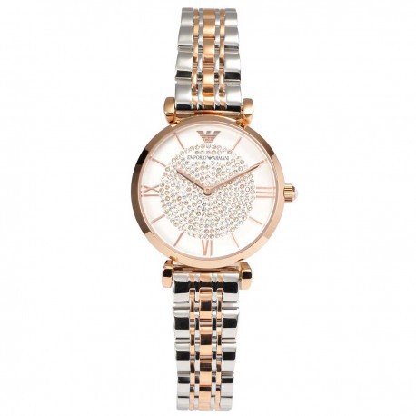 emporio armani women's ar1926 retro two tone watch