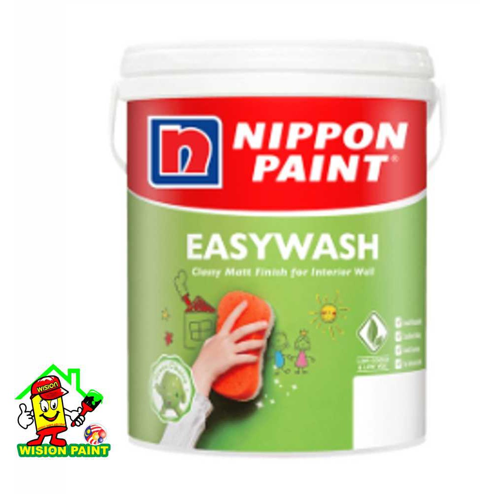 5L NIPPON PAINT ( WHITE 145 ) EasyWash / EASY WASH / INTERIOR Shopee
