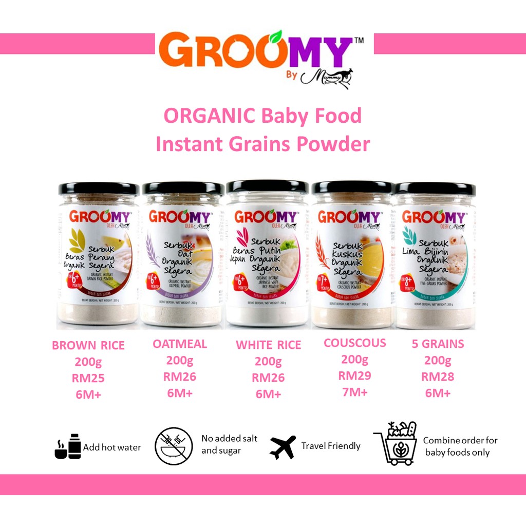 groomy baby food