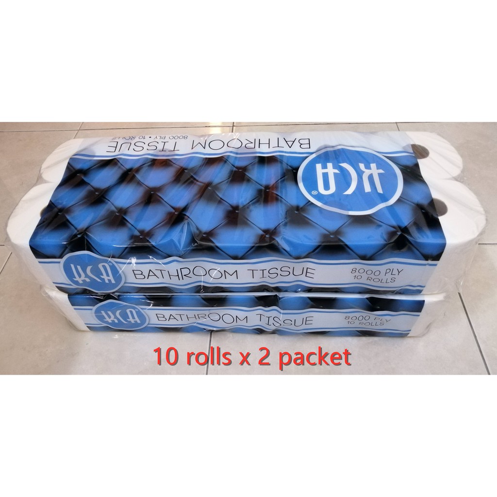 Toilet Paper Bathroom Tissue (8000s x 3Ply X 10 Rolls) -KCA Brand ...