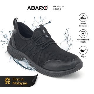 Image of ABARO Water Resistant Antibacterial Sneakers W3885 W2821 Breathable Mesh Sport shoes/School Shoes/Kasut Sekolah Hitam/校鞋