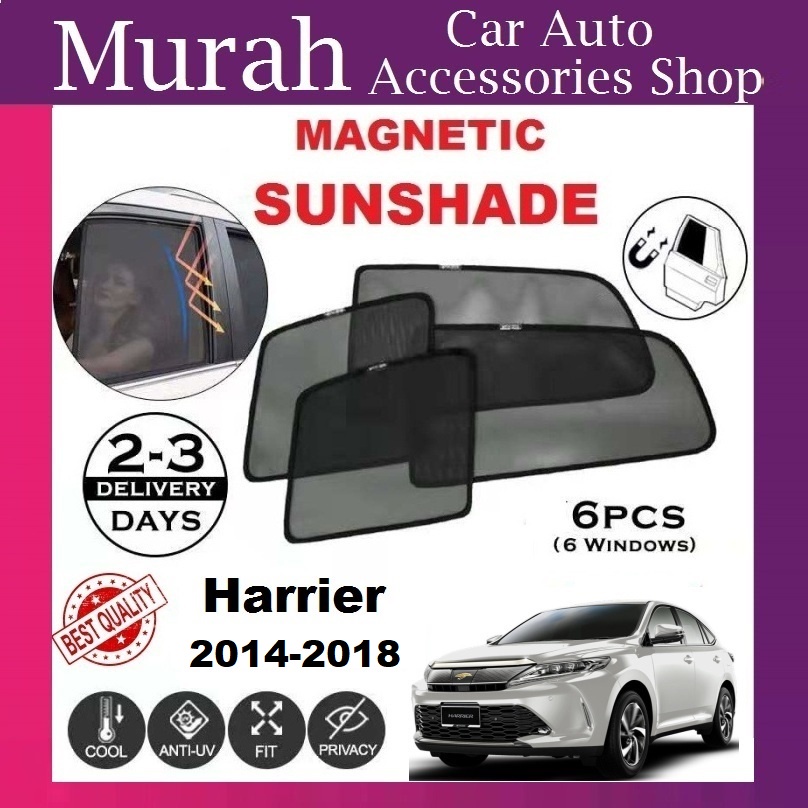 Toyota Harrier 2014-2018 Fit Magnetic Sunshade [4/6 PCS] | Shopee Malaysia