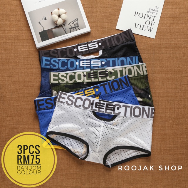RM75 for 3pcs ES Collection Underwear Fashion Briefs Style Jockstrap Smart Men