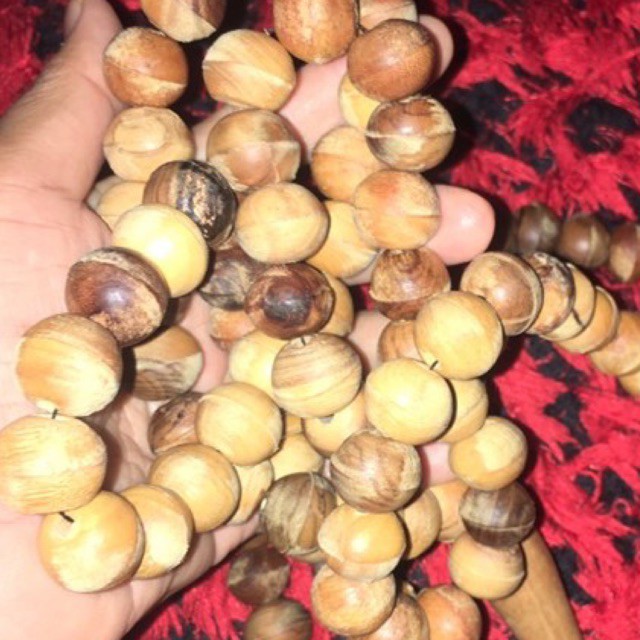 TASBIH l BESAR 12-13mm KAYU ZAITUN MADINAH 99 biji/ 1 penanda