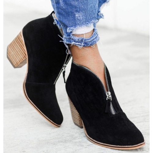 v cut ankle boots uk