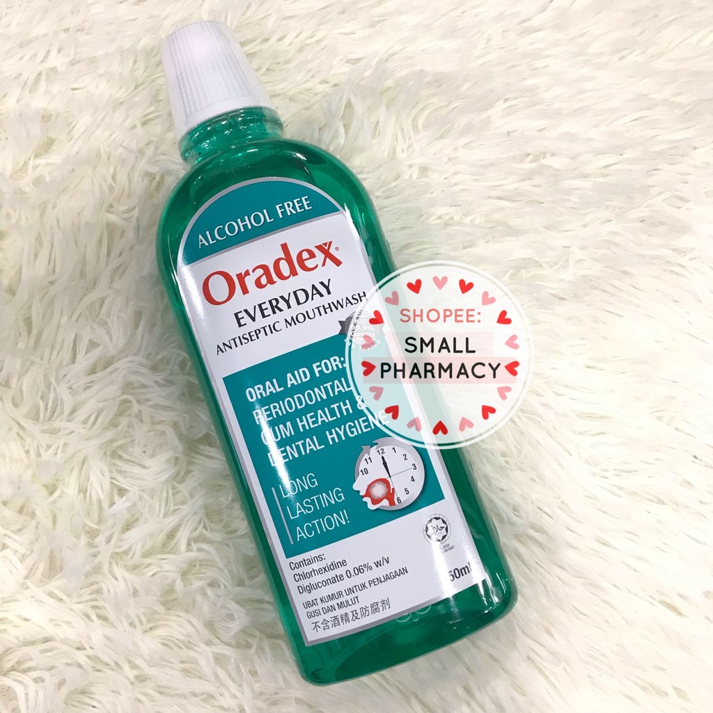 ORADEX Everyday Antiseptic alcohol free gargle / mouthwash 750ml