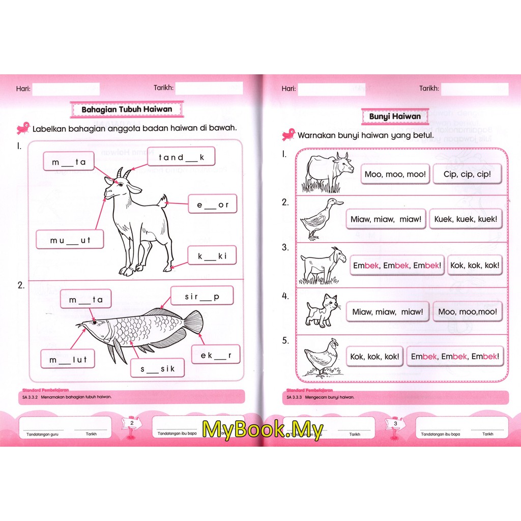 Myb Buku Latihan Buku Aktiviti Standard Prasekolah Penerapan Cefr Buku 2 Sains Awal Inspirasi Shopee Malaysia