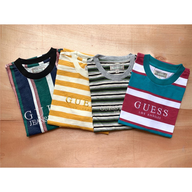 guess los angeles shirt striped