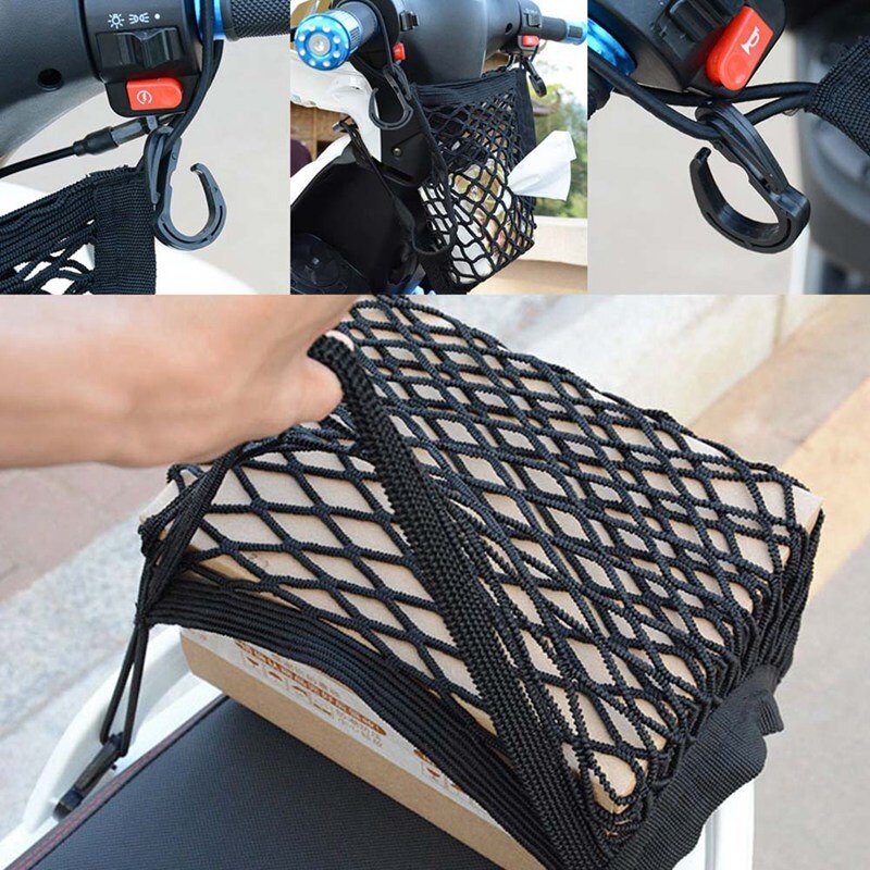 Motorcycle Honda Luggage Net Hook Hold Bag Cargo Bike Scooter Mesh Fuel Tank Luggage Motor Helmet Storage Trunk Bag net