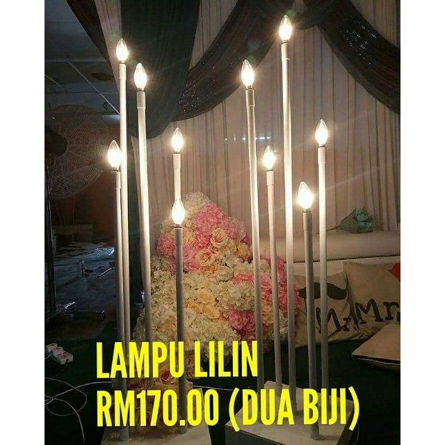 Lampu lilin hiasan pelamin Shopee Malaysia