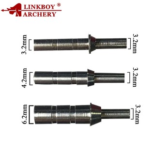 S L Size for ID3.2//4.2//6.2mm Archery Arrow Pin Nocks Shaft Bow Hunting 12PCS