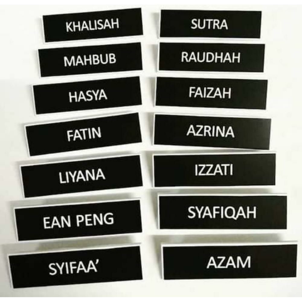 Buy Name Tag Untuk Tanda Nama Cikgu Sekolah Kakitangan Kerajaan Dan