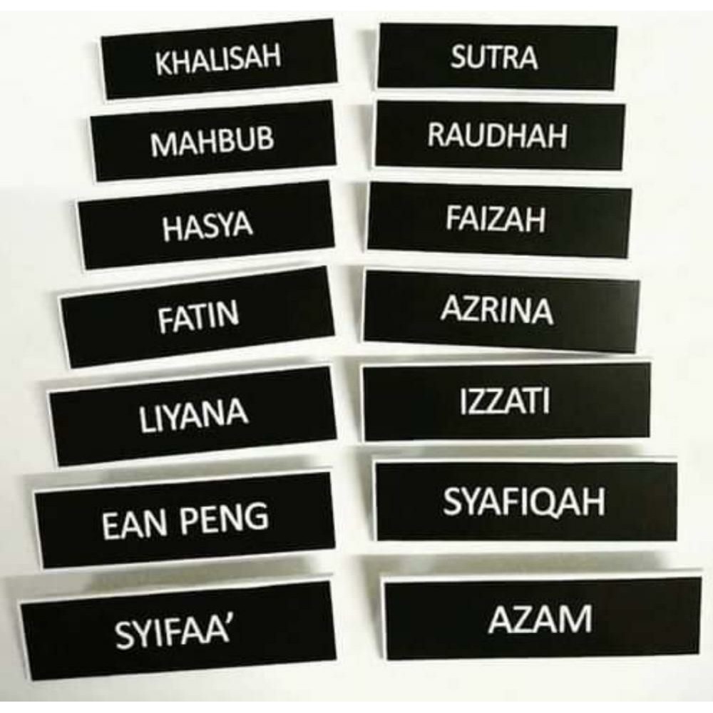 Buy Name Tag Untuk Tanda Nama Cikgu Sekolah Kakitangan Kerajaan Dan 