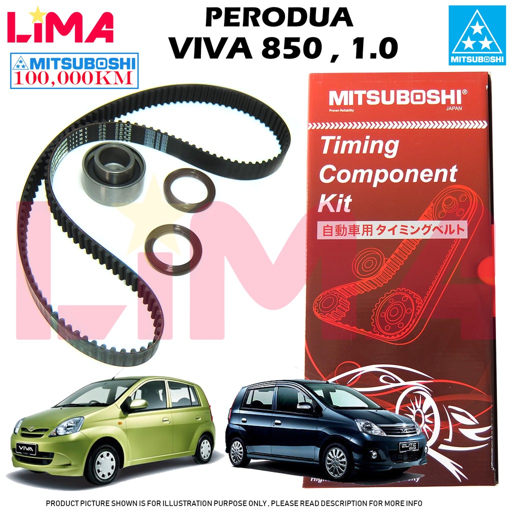 PERODUA VIVA 850 / 1.0 TIMING BELT KIT SET *ORIGINAL 