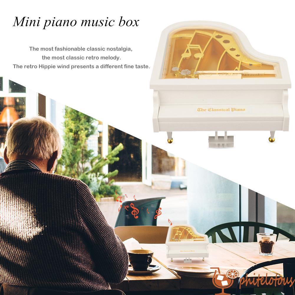 Metal Antique Musical Case Wedding Gift Decoration Mini Piano