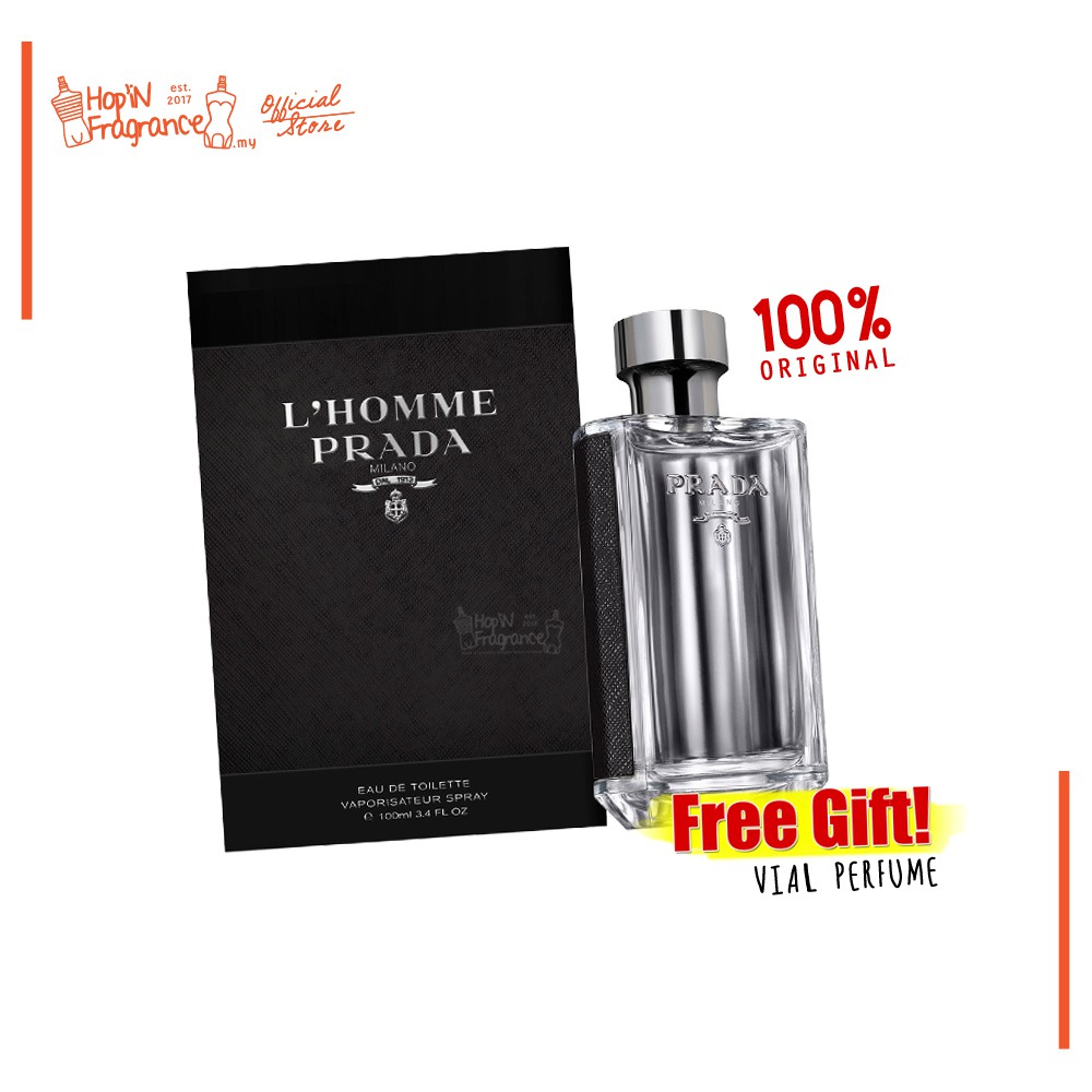 ORIGINAL L'homme Prada by Prada EDT 100ml Perfume Shopee Malaysia