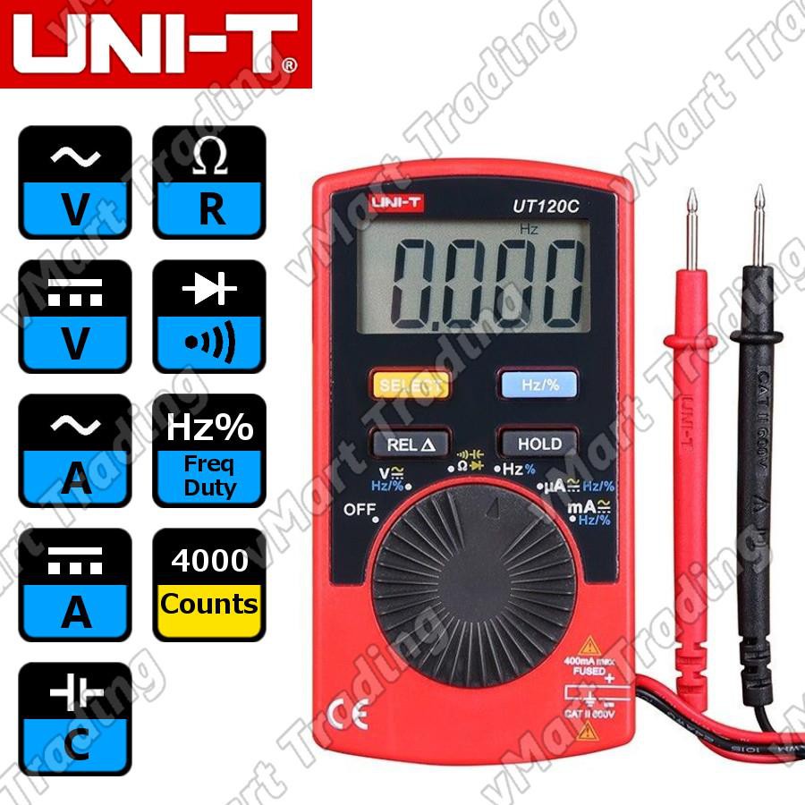 UNI-T UT120A/UT120B/UT120C Pocket Size Digital Multimeter, 53% OFF