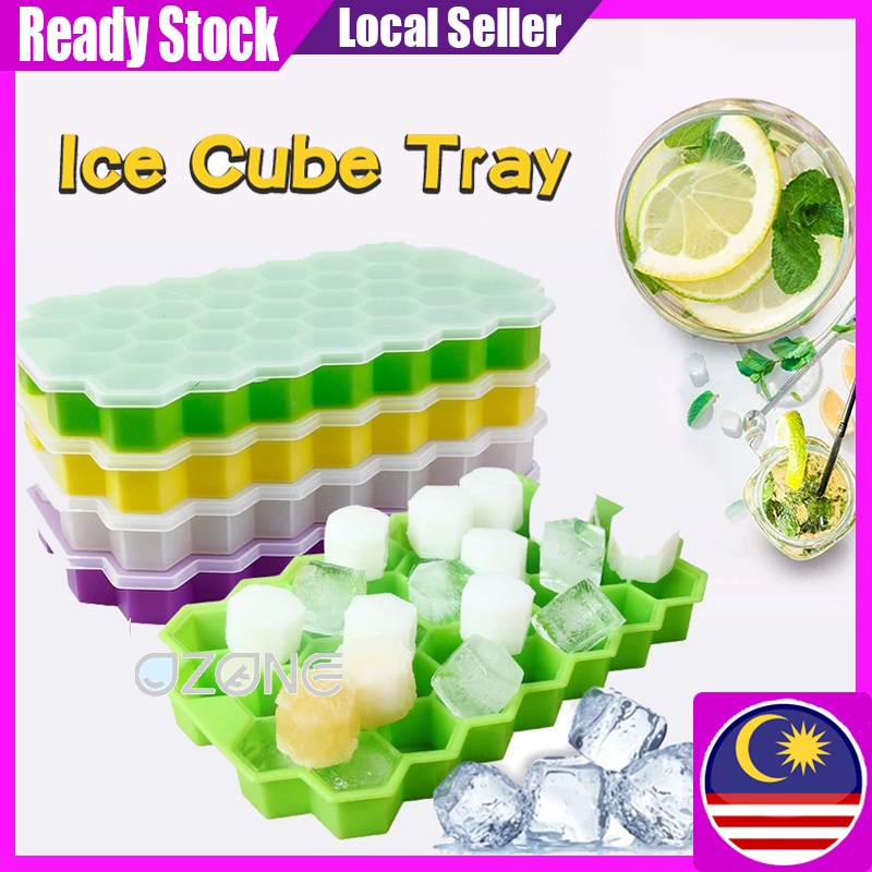 37 Grid Ice Cube Tray with Cover Silicone Ice Cube Mold Ice Ball Maker Household Ice Box Kitchen Tools Jelly Mold