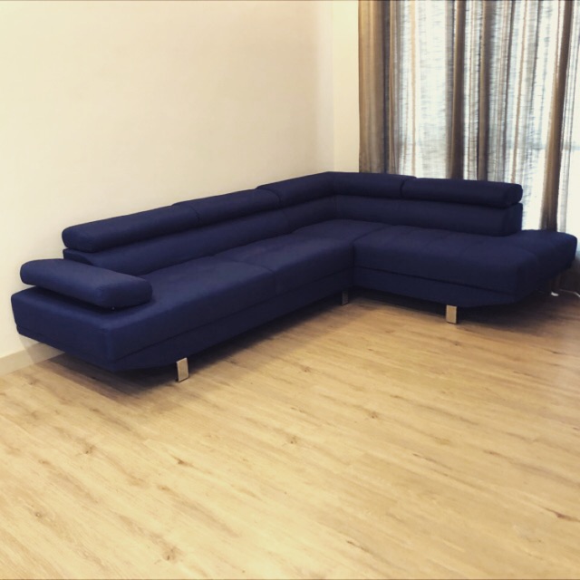 Harvey Norman L Shape Sofa In Electric Blue Shopee Malaysia