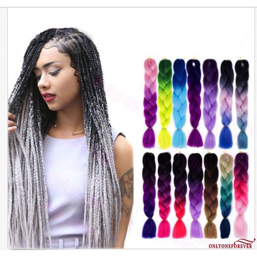 Abb 24inchs Ombre Dip Dye Kanekalon Jumbo Twist Braid Hiphop