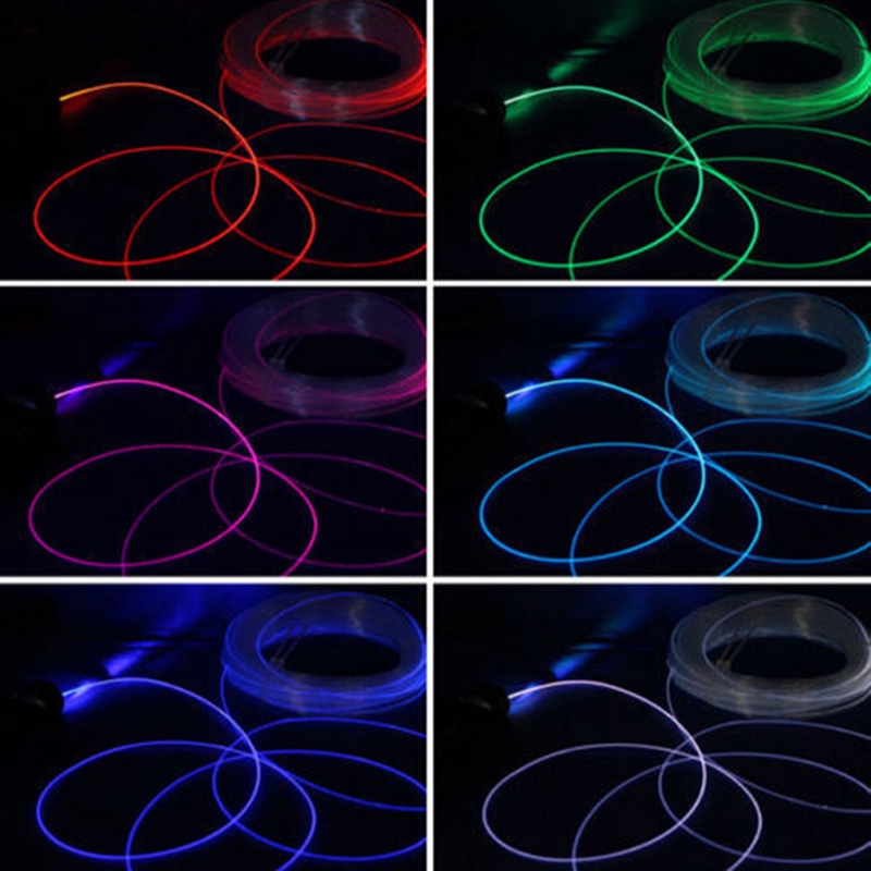 PMMA Side Glow Fiber Optic Cable 1.5~4mm Diameter 1m Length LED Lighting