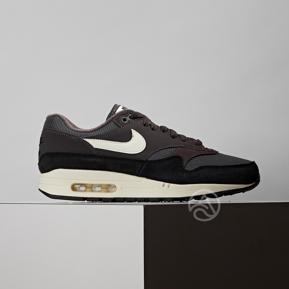 nike air max 1 trainers in white and black