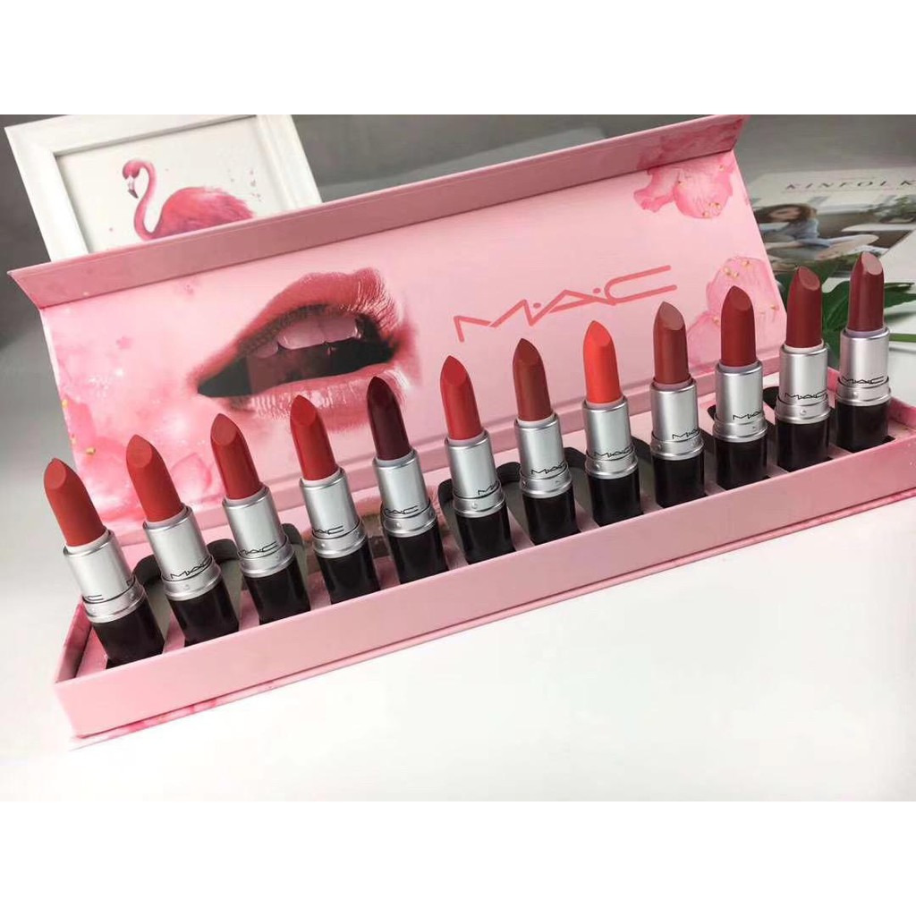 Matte Lipstick By Mac Collection Set of 12 Pcs