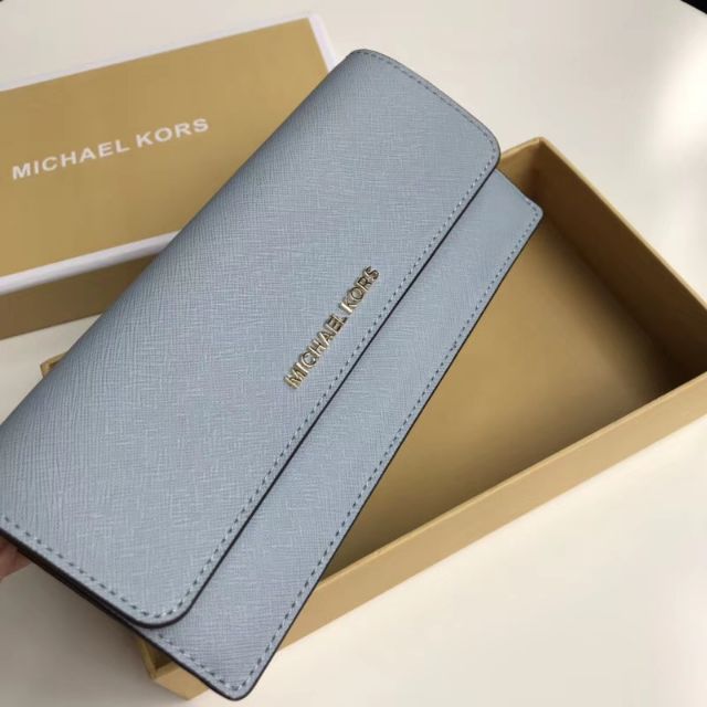 michael kors flat wallet leather