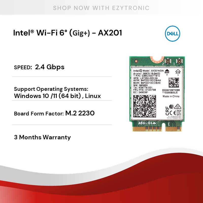 Intel 2400Mbps Wireless AX201NGW NGFF Key E CNVi Wifi Card For Intel Wi ...