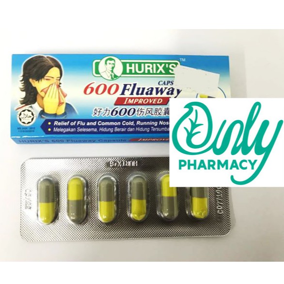 Hurix S 600 Fluaway Capsule 6 S å¥½åŠ›600ä¼¤é£Žä¸¸ Ubat Selsema Shopee Malaysia