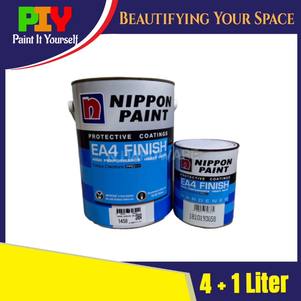 Nippon Paint EA4 Finish (Ready stock) Cat Epoxy 5L - 5 Liter | Shopee ...