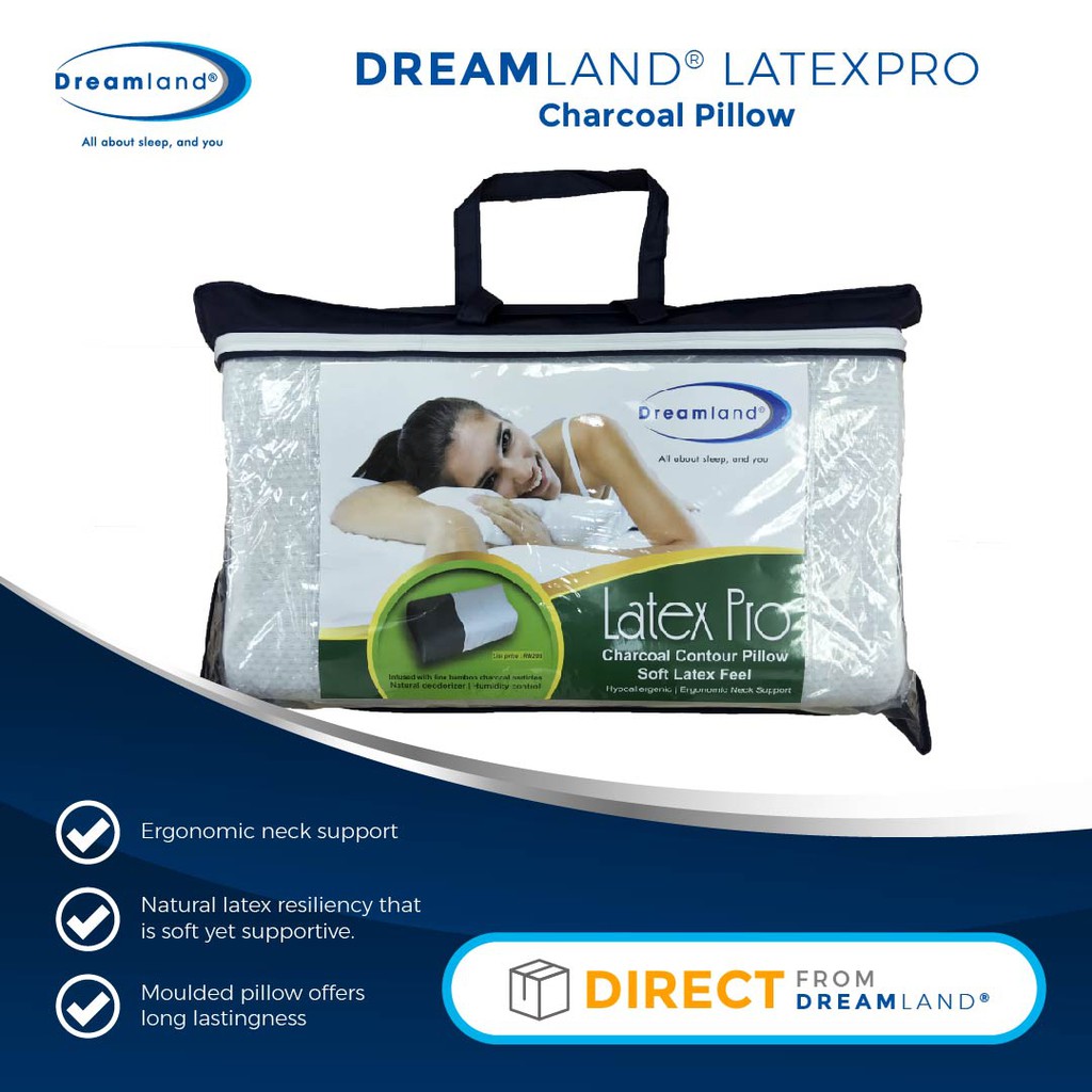 Dreamland LatexPro Charcoal Pillow Shopee Malaysia