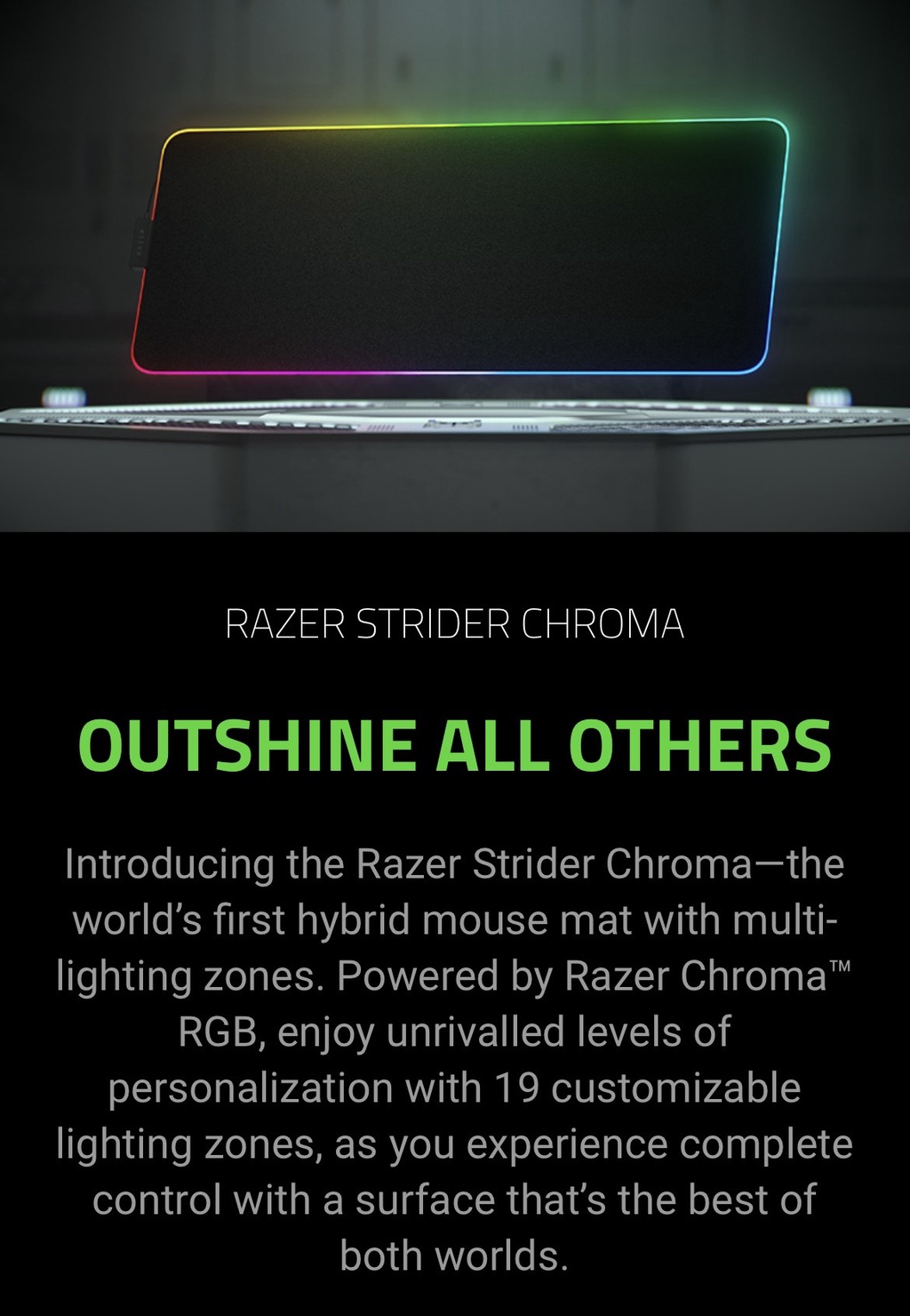 Razer Strider Chroma Hybrid Mouse Mat with Razer Chroma™ RGB