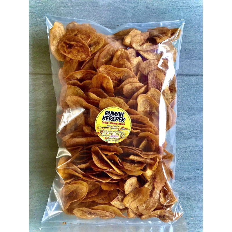 Kerepek Pisang Tanduk Manis 500g Rumah Kerepek Shopee Malaysia