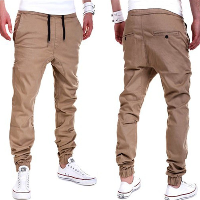 brown khaki joggers