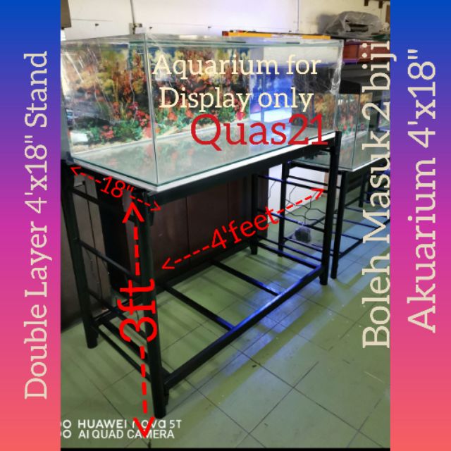 Double Layer Stand 4'x18" For Aquarium