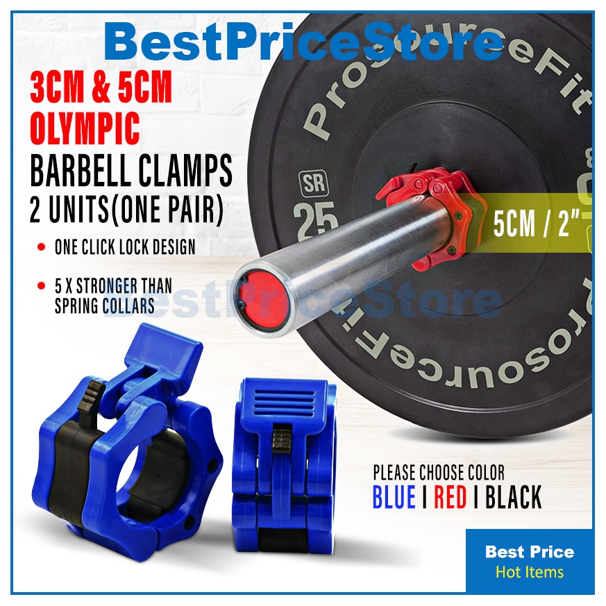 BPS (Pair) Barbell Lock Gym Grade 3cm 5cm Hole Olympic Barbell Collar