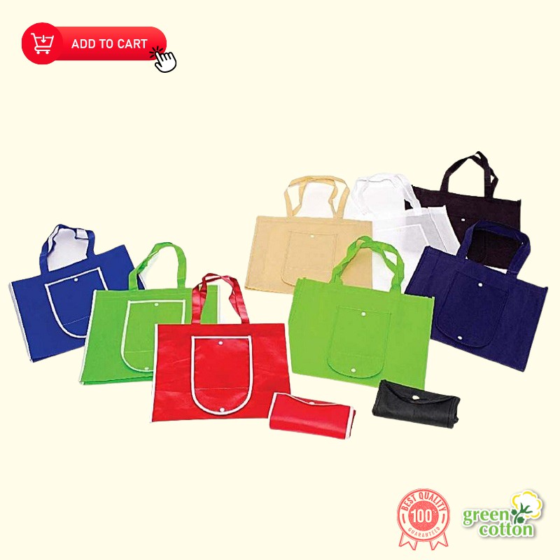 Foldable Eco Friendly Non Woven Tote Bag A3 Size Shoe Grocery Shopping Clothes Tuition School Gift Recycle Beg NWB067