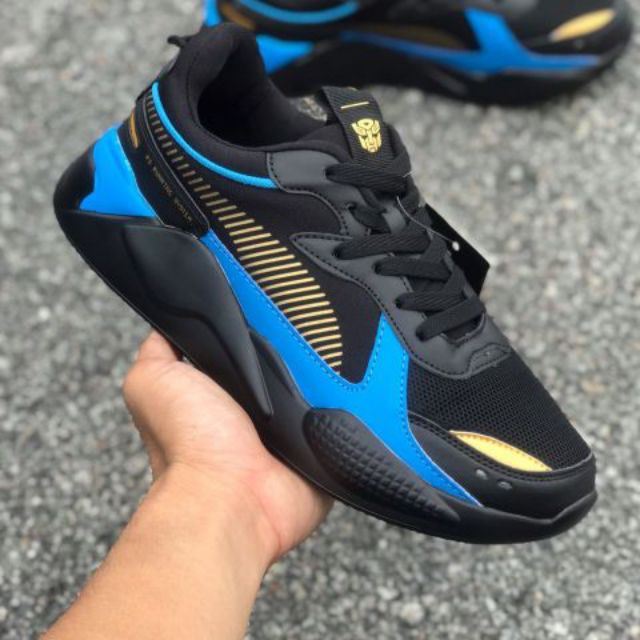 puma rsx black and blue