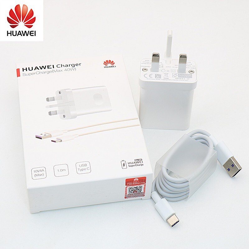 Huawei 22.5W 40W 100W Super Charging Charger UK Plug t with Type C Data cable (Original