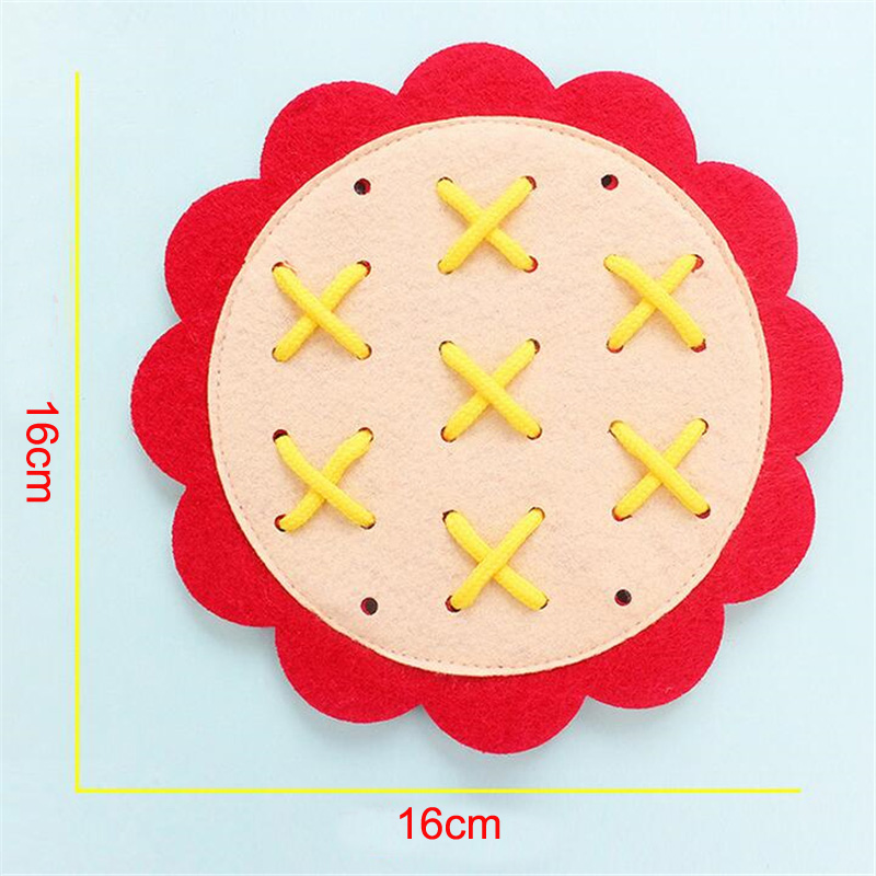 Purpose Must Sunflower Threading Toys Manual DIY Weave Cloth Montessori Materials Baby Early Learning Kindergarten Te... - Image 2