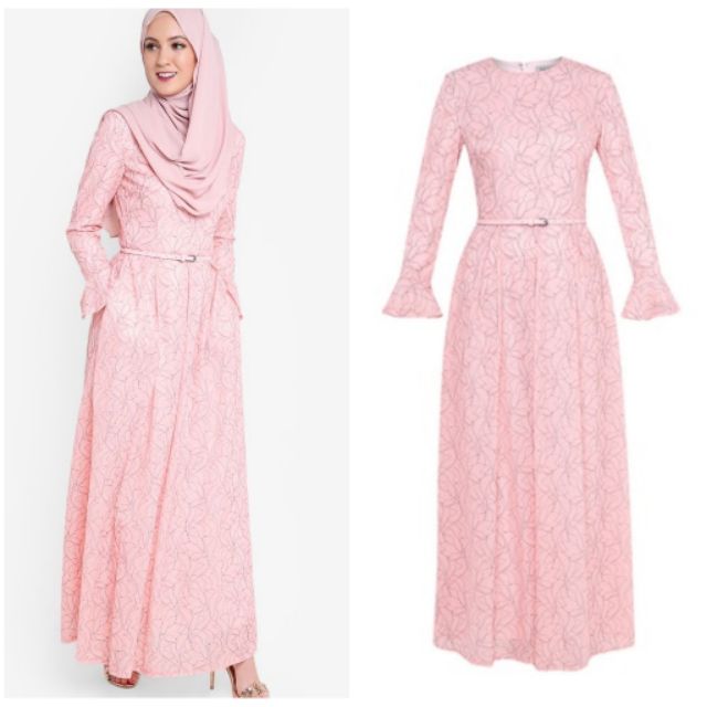 lace fit & flare dress