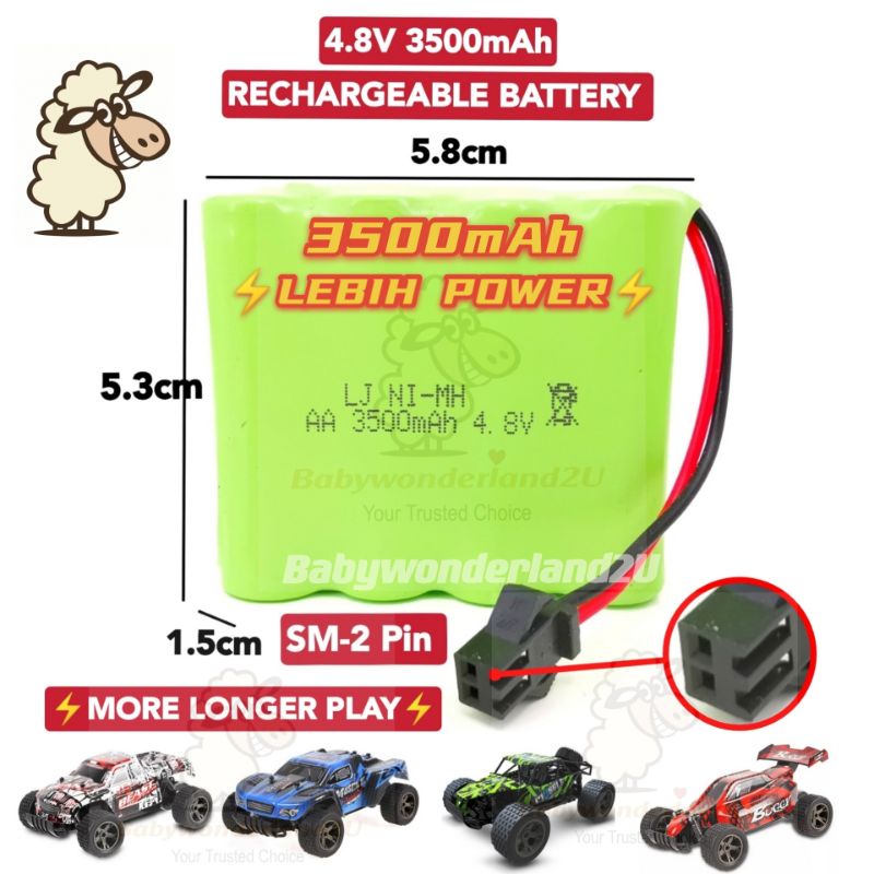 Battery Bateri 4.8V 2000mAh 700mAh Rechargeable RC Car Remote Control