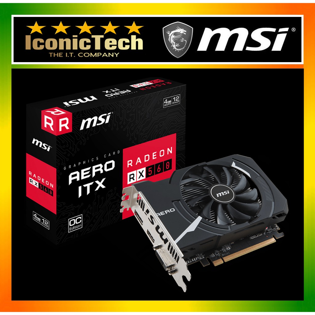 Msi Radeon Rx 560 Aero Itx 4g Oc Sapphire Rx560 4g Gtx1050 Graphic Card Brand New And Demo Set Shopee Malaysia